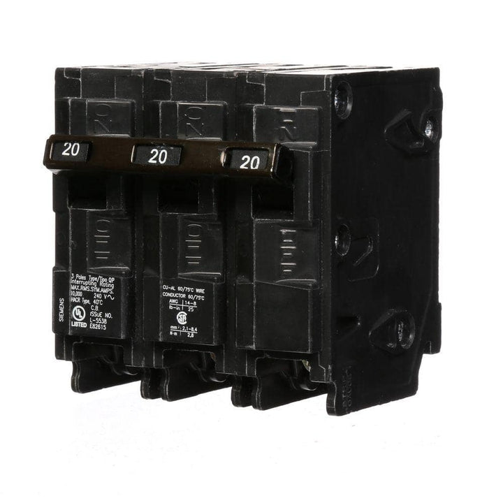 Siemens 20 Amp 3-Pole Type QP Circuit Breaker