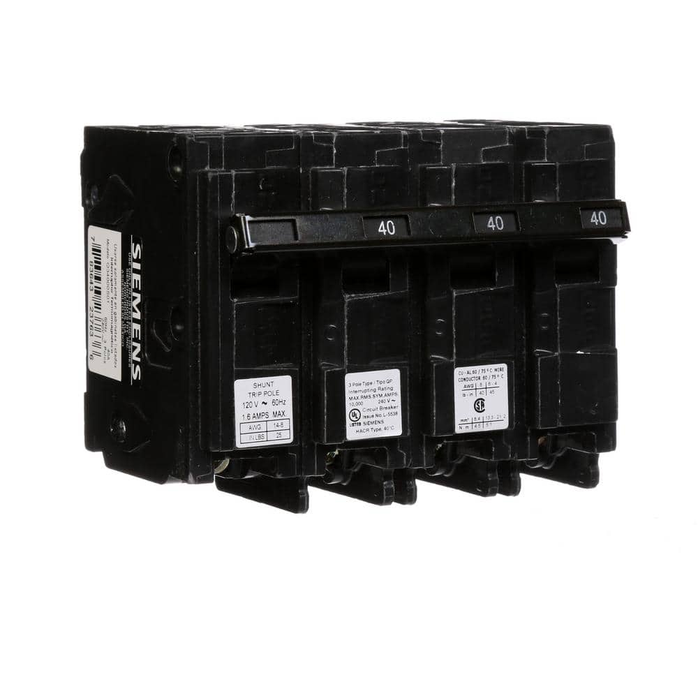 Siemens 40 Amp 3-Pole 10 kA Type QP Circuit Breaker