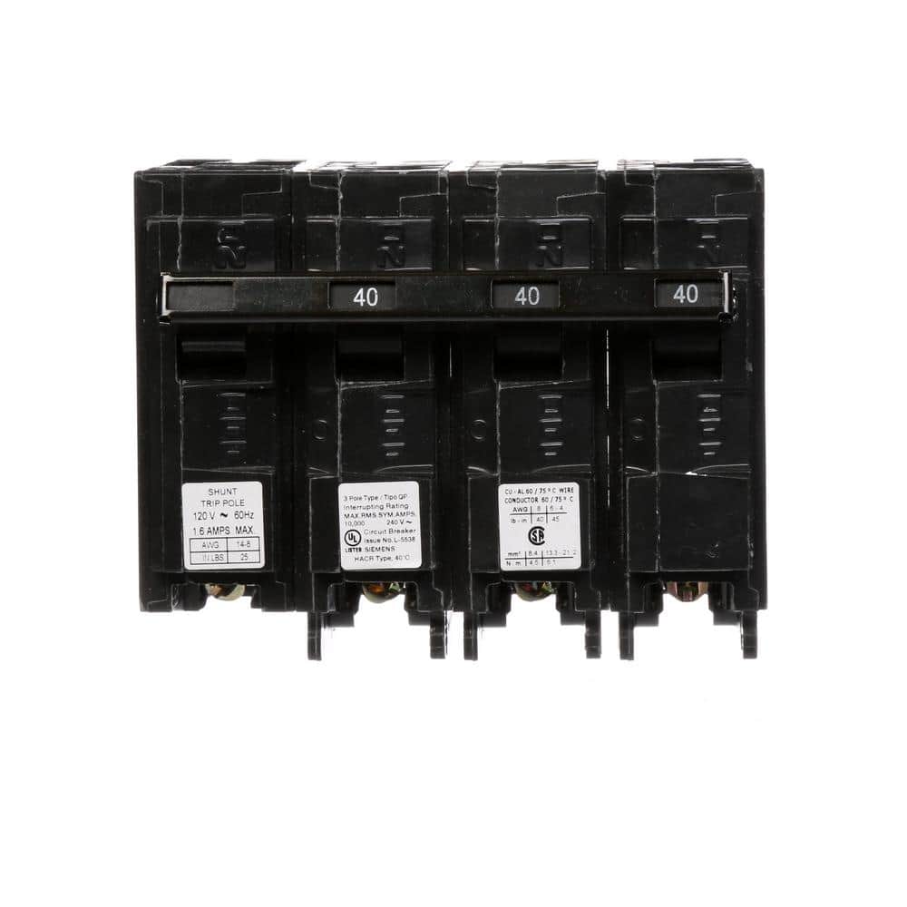 Siemens 40 Amp 3-Pole 10 kA Type QP Circuit Breaker