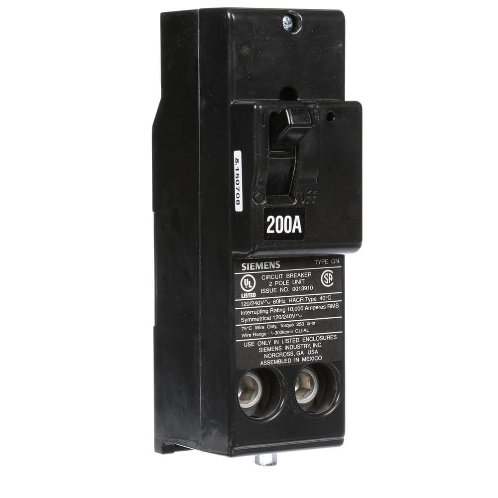 Siemens 200 Amp Double-Pole 10 kA Type QN Circuit Breaker