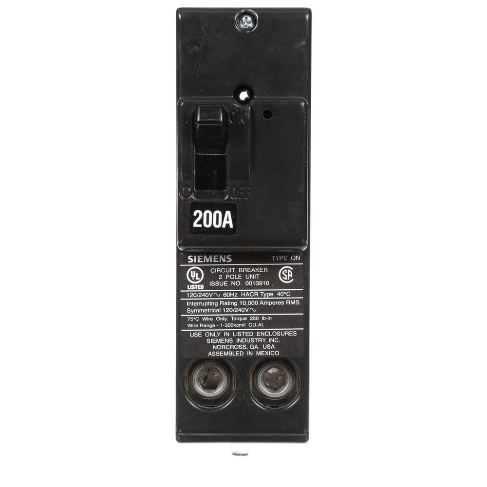 Siemens 200 Amp Double-Pole 10 kA Type QN Circuit Breaker