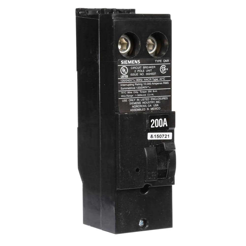 Siemens 200 Amp 2-Pole 10kA Type QN Reverse Handle Main Breaker