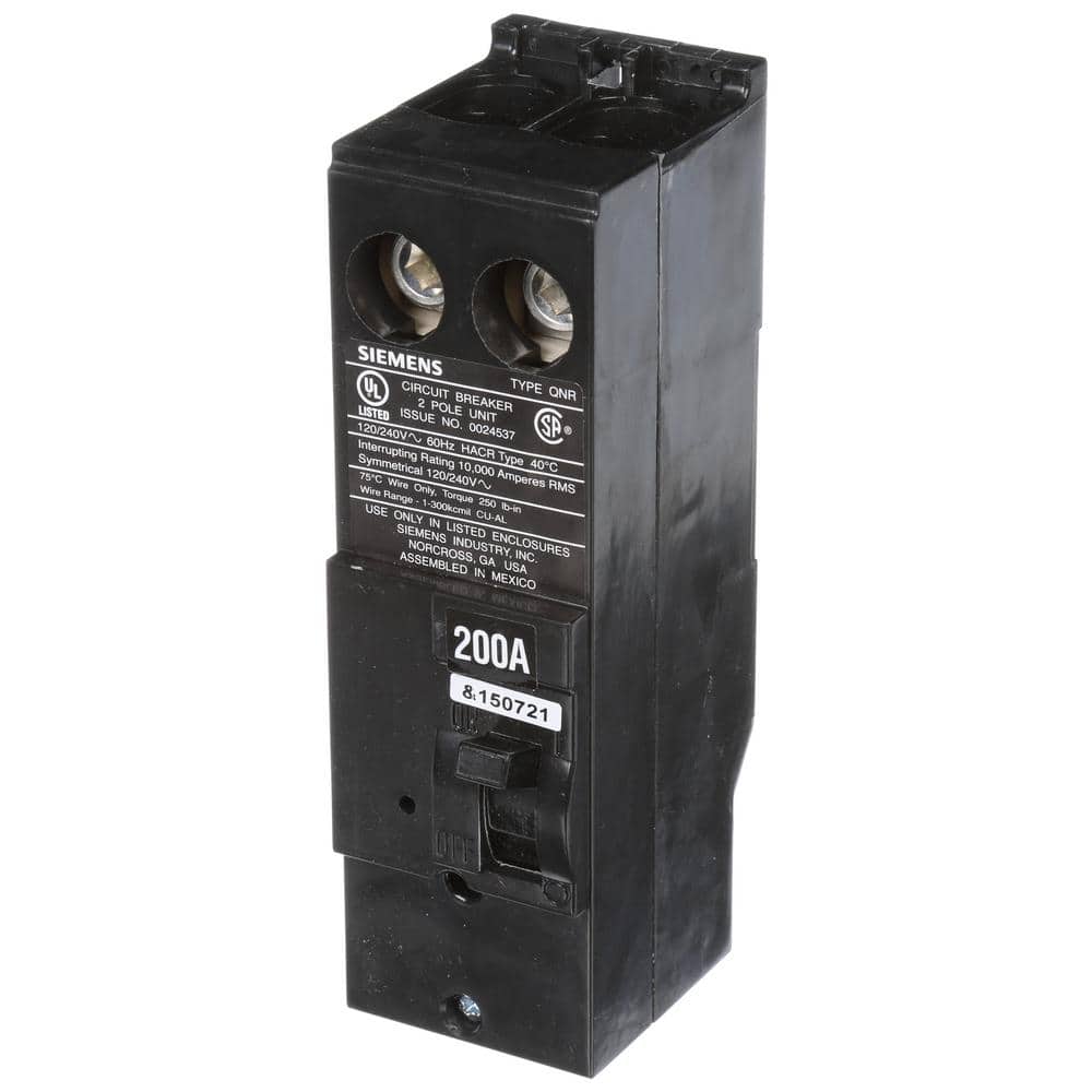 Siemens 200 Amp 2-Pole 10kA Type QN Reverse Handle Main Breaker