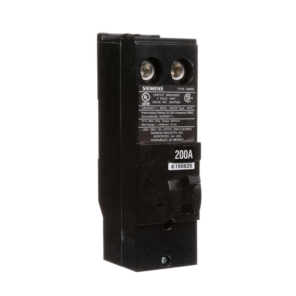 Siemens 200 Amp Double-Pole 22kA Type QN Reverse Handle Circuit Breaker