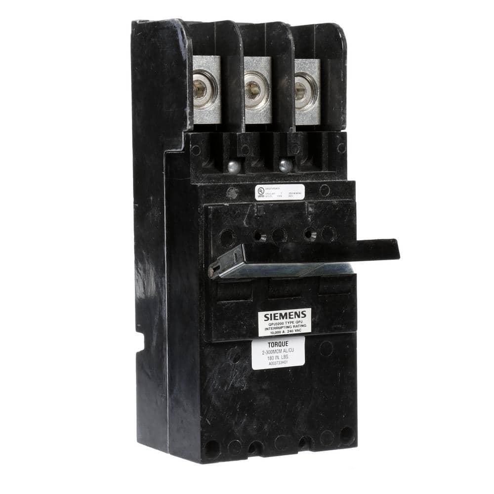 Siemens 200 Amp 3-Pole 10 kA Type QPJ Plug-In Circuit Breaker