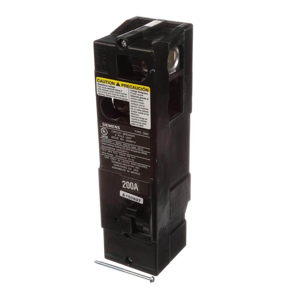 Siemens 200 Amp Double-Pole 22kA Type QS Multi-Family Main Breaker