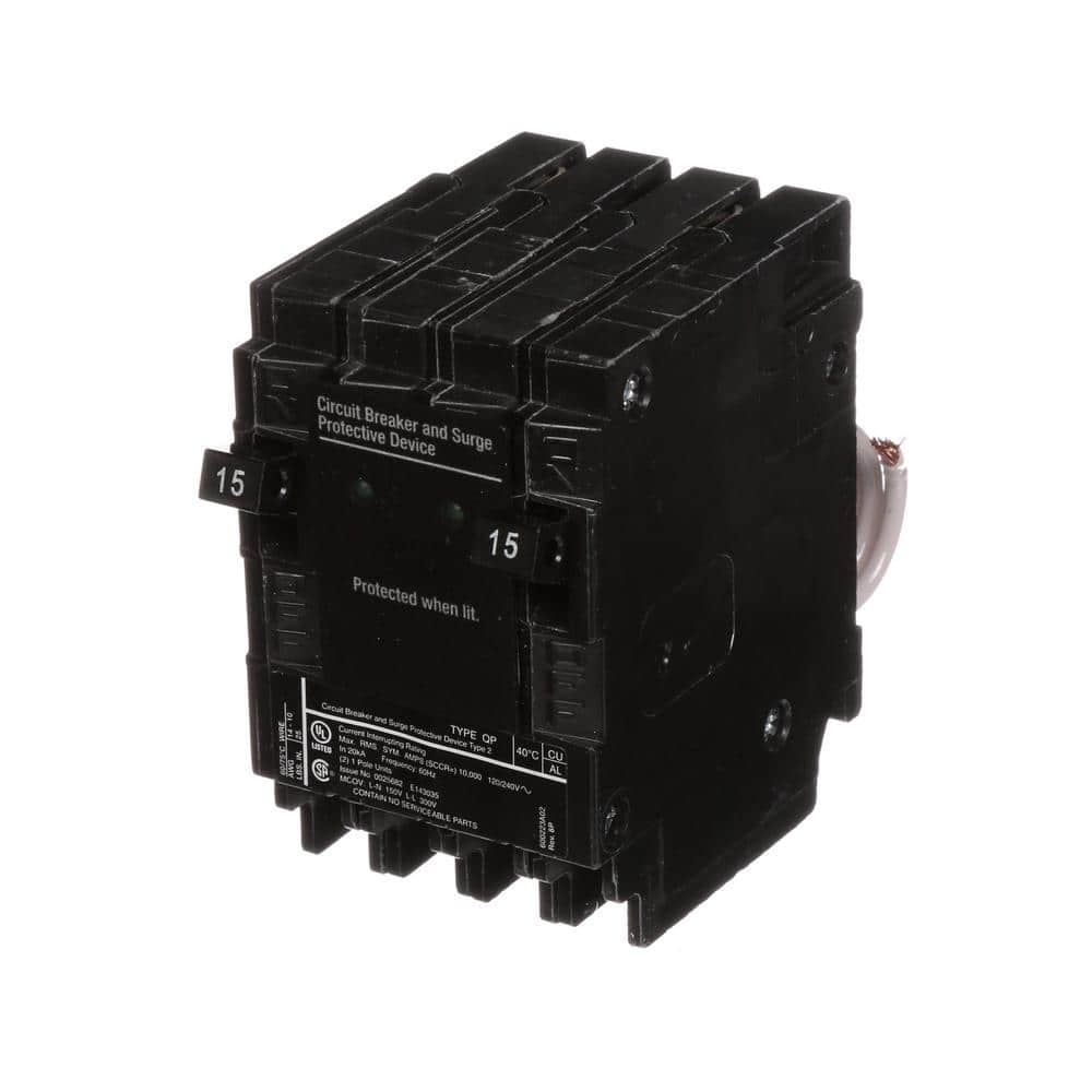 Siemens 15 Amp Single-Pole Type QP Surge Protection Circuit Breaker