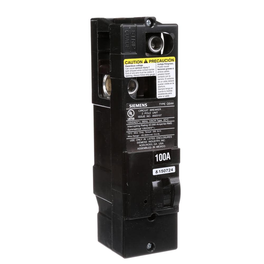 Siemens 100 Amp Double-Pole 42kA Type QS Multi-Family Main Breaker