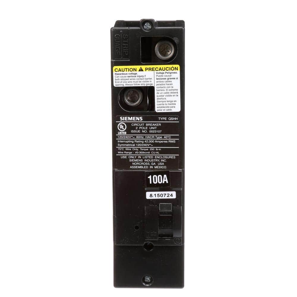 Siemens 100 Amp Double-Pole 42kA Type QS Multi-Family Main Breaker