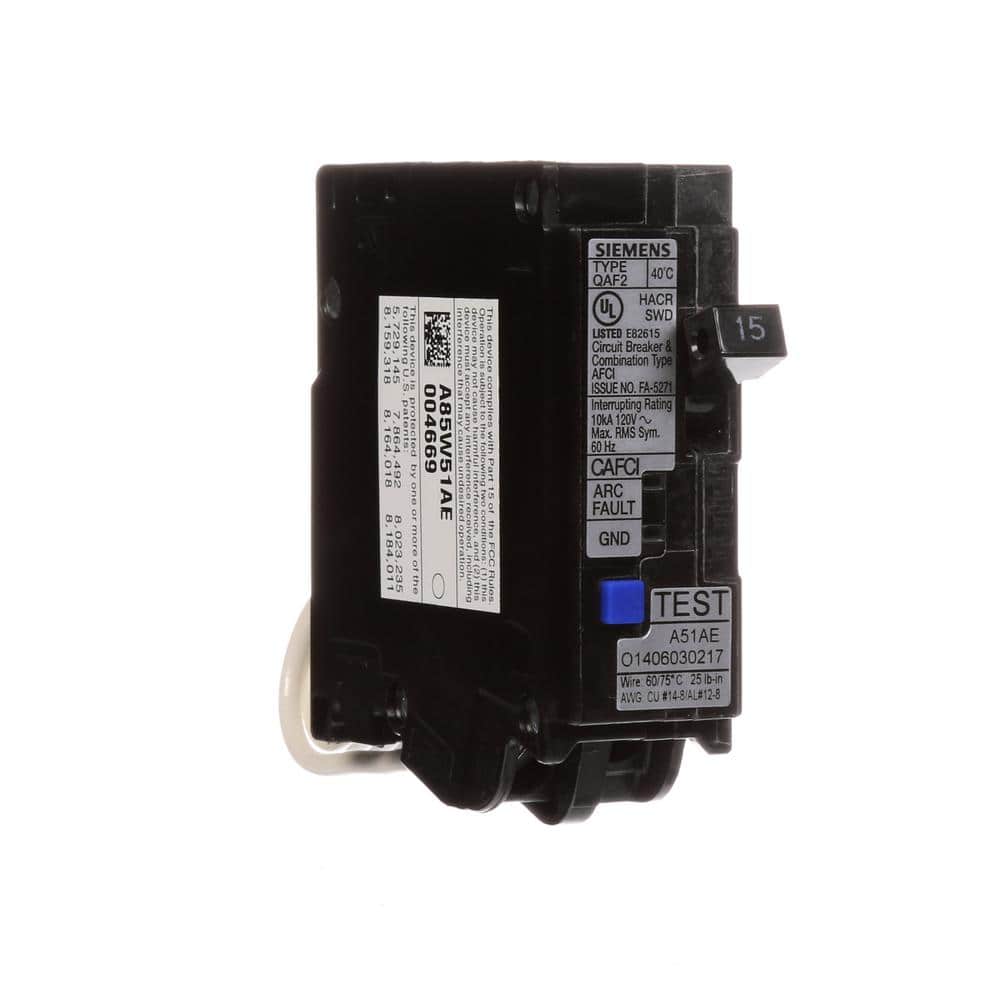 Siemens 15 Amp 1 in. Single-Pole Combination AFCI Circuit Breaker RBPU