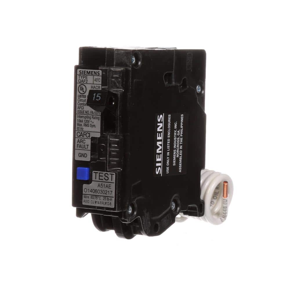 Siemens 15 Amp 1 in. Single-Pole Combination AFCI Circuit Breaker RBPU