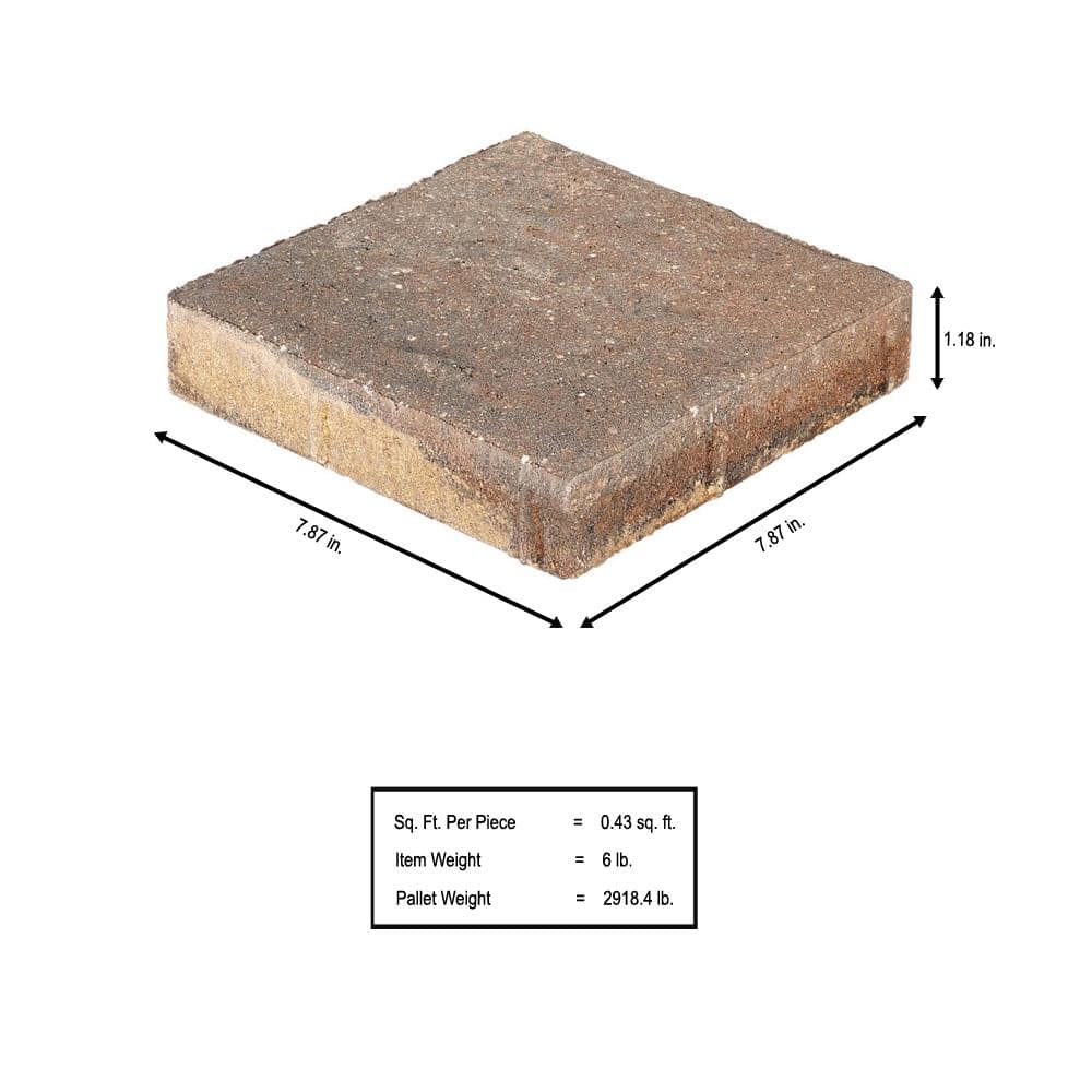 Pavestone Milano Medium 7.75 in. x 7.75 in. x 1.25 in. Sierra Blend Concrete Paver (480 Pcs. / 207 Sq. ft. / Pallet)