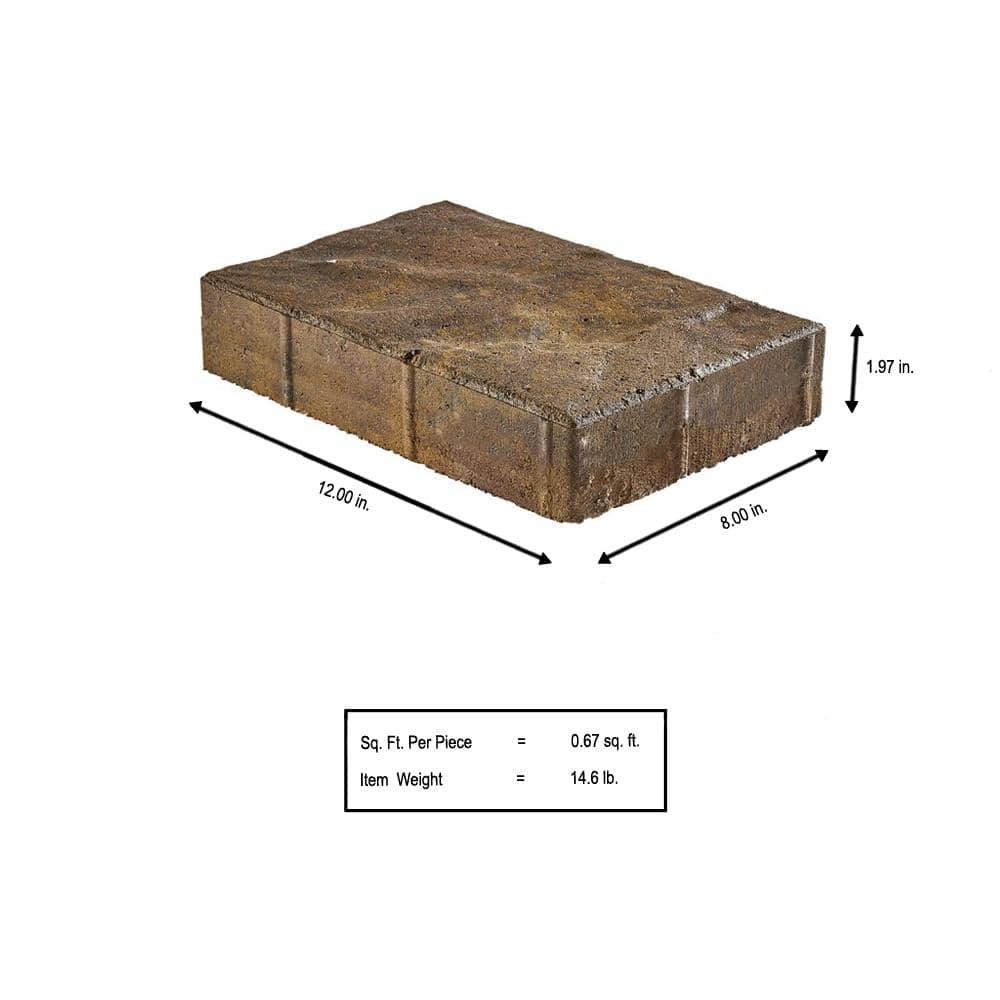 Pavestone Paper Sample Only of Taverna Rec 11.81 in. L x 7.87 in. W x 50 mm H Sierra Blend Concrete Paver (1-Piece)