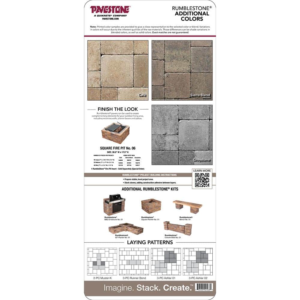 Pavestone PAPER SAMPLE - 10.5 in. x 7 in. Sierra Blend Rectangle Concrete Paver (1 - Piece)