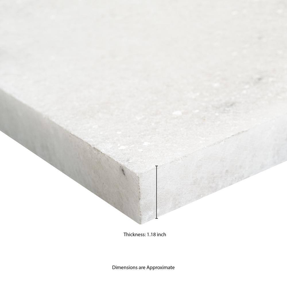 MSI Sierra White 10 Piece Sandblast Marble Paver Tile Kit (160 sq. ft./Pallet)