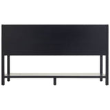 Signature Hardware Robertson 60" Mahogany Wood Double Vanity Cabinet Only – Midnight Navy Blue
