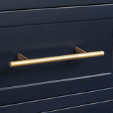 Signature Hardware Robertson 60" Mahogany Wood Double Vanity Cabinet Only – Midnight Navy Blue