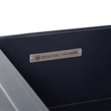 Signature Hardware Robertson 60" Mahogany Wood Double Vanity Cabinet Only – Midnight Navy Blue