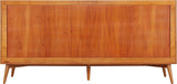 Signature Hardware Novak 72-inch Freestanding Teak Double-Basin Vanity Set with Cabinet, 73-inch Vanity Top, Rectangular Undermount Sinks, Single Faucet Holes