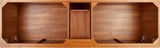 Signature Hardware Novak 72-inch Freestanding Teak Double-Basin Vanity Set with Cabinet, 73-inch Vanity Top, Rectangular Undermount Sinks, Single Faucet Holes