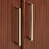 Signature Hardware Novak 60" Double Vanity Set – Mahogany Cabinet, Rectangular Porcelain Sinks, 8" Widespread Faucet Holes