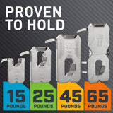 3M CLAW 15 lb. Drywall Picture Hanger with Temporary Spot Marker, Pack of 5 Hangers & 5 Markers