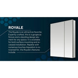 Aquadom Royale 40 in W x 36 in. H Rectangular Tri-View Medicine Cabinet with Mirror Defogger and 3X Removeable Magnifying Mirror
