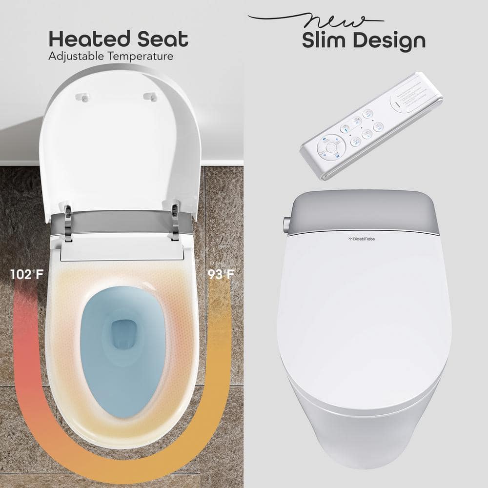 BIDETMATE 5000 Series Intelligent Elongated Bidet Toilet with Heated Water and Remote Control