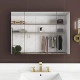 Boosicavelly 36 in. W x 26 in. H Rectangular Aluminum Medicine Cabinet with Mirror