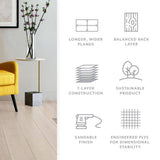 ASPEN FLOORING Silver Cloud Hickory 1/2 in. T x 7.5 in. W Engineered Hardwood Flooring (31.09 sqft/case)