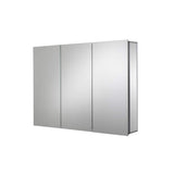 Croydex Brantley 36 in. W x 26 in. H Triple Door Silver Aluminum Recessed/Surface Mount Medicine Cabinet with Mirror