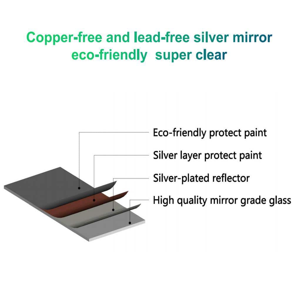 FORCLOVER 24 in. W x 30 in. H Rectangular Silver Aluminum Recessed Mount Medicine Cabinet with Mirror