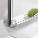 FORCLOVER 24 in. W x 30 in. H Rectangular Silver Aluminum Recessed Mount Medicine Cabinet with Mirror