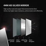 FORCLOVER 24 in. W x 30 in. H Rectangular Silver Aluminum Recessed Mount Medicine Cabinet with Mirror