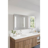 Fresca Tiempo 60 in. W. x 30 in. H Rectangular Moisture-resistant Aluminum Medicine Cabinet with Mirror and LED Lighting