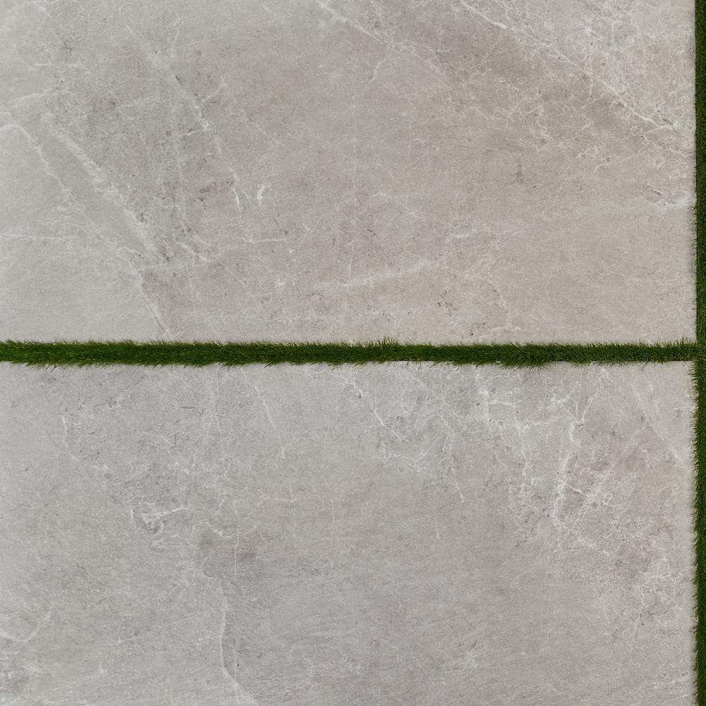 Ivy Hill Tile LithoTech 23.62 in. x 47.24 in. x 0.78 in. Silver Gray Matte Porcelain Floor Paver Tile (7.74 sq. ft./Each)