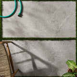 Ivy Hill Tile LithoTech 23.62 in. x 47.24 in. x 0.78 in. Silver Gray Matte Porcelain Floor Paver Tile (7.74 sq. ft./Each)