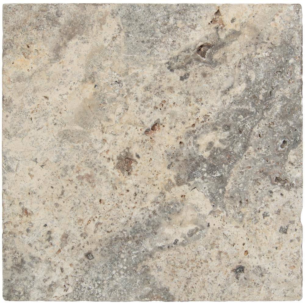 MSI Silver 2 cm. x 16 in. x 16 in. Tumbled Travertine Paver Tile (106.8 sq. ft./Pallet)