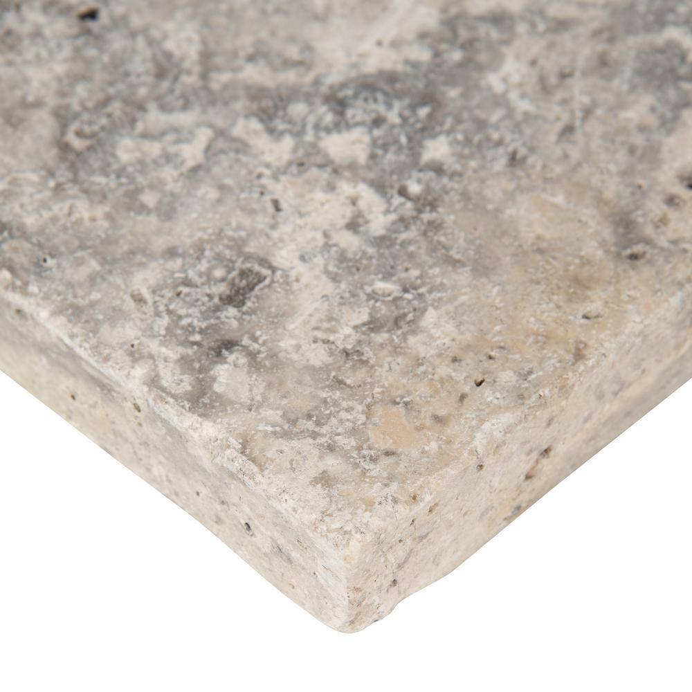 MSI Silver 2 cm. x 16 in. x 16 in. Tumbled Travertine Paver Tile (35.6 sq. ft./Pallet)