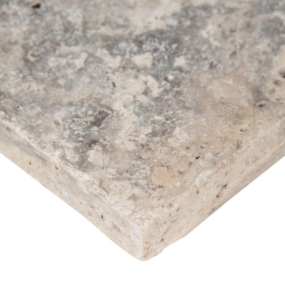 MSI Silver 2 cm. x 16 in. x 16 in. Tumbled Travertine Paver Tile (35.6 sq. ft./Pallet)