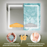 GroGro Delux2 40 in. W x 32 in. H Rectangular Recessed/Surface Mount Medicine Cabinet with Mirror, Backlit and Front Light