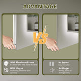 GroGro Delux2 40 in. W x 32 in. H Rectangular Recessed/Surface Mount Medicine Cabinet with Mirror, Backlit and Front Light