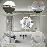 GroGro Delux2 40 in. W x 32 in. H Rectangular Recessed/Surface Mount Medicine Cabinet with Mirror, Backlit and Front Light