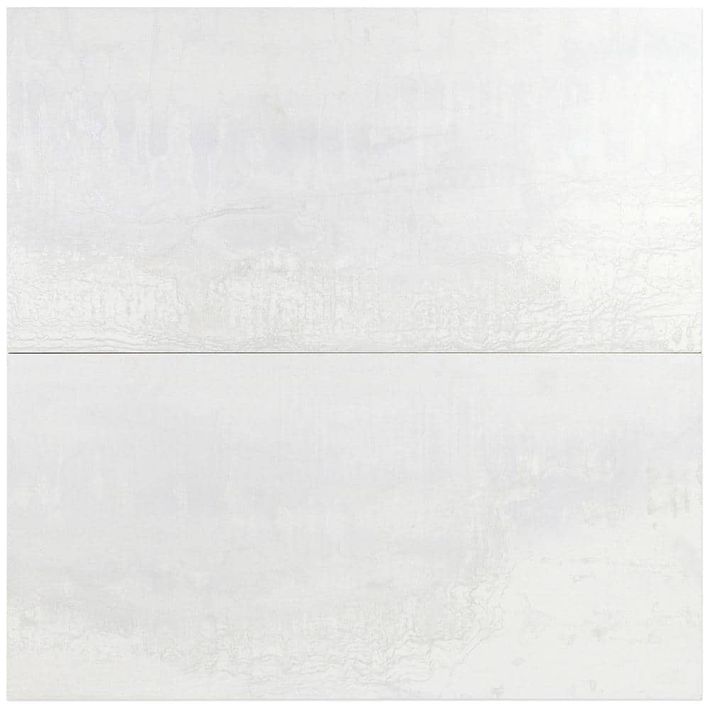 Angela Harris Metallic Light Silver 12 in. x 24 in. Matte Porcelain Floor and Wall Tile (15.49 Sq. Ft. / Case)