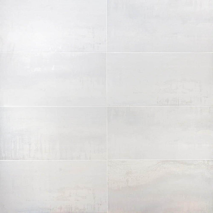 Angela Harris Metallic Light Silver 12 in. x 24 in. Matte Porcelain Floor and Wall Tile (15.49 Sq. Ft. / Case)