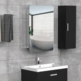 kleankin 18 in. W x 26 in. H Bathroom Silver Recessed/Surface Mount Medicine Cabinet with Mirror, Storage Shelf, Stainless Steel