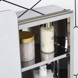 kleankin 18 in. W x 26 in. H Bathroom Silver Recessed/Surface Mount Medicine Cabinet with Mirror, Storage Shelf, Stainless Steel