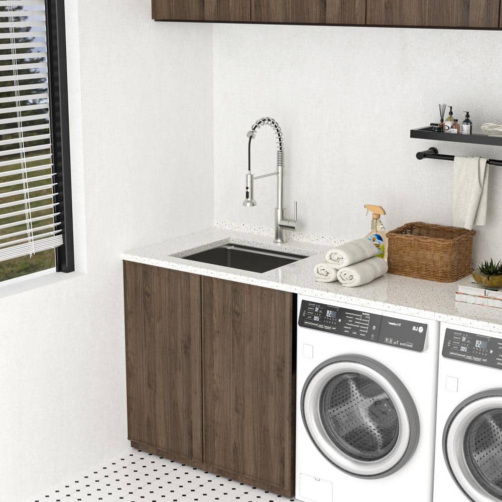 LORDEAR 23x19 Stainless Steel Undermount Utility Sink - Silver