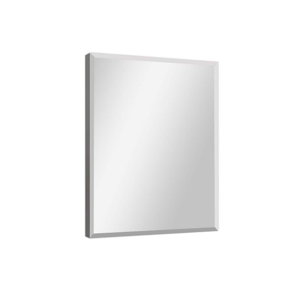 Classic 24 in. W x 30 in. H Rectangular Aluminum Surface Recessed Mount Medicine Cabinet Mirror, Adjustable Shelves