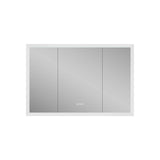 ANGELES HOME 48 in. W x 32 in. H Rectangular Aluminum Anti-Fog LED Medicine Cabinet with Mirror